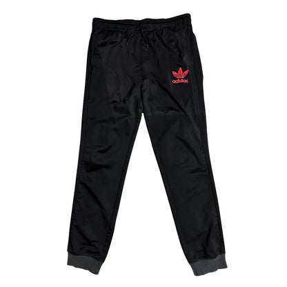 Adidas® Black Jogger Trousers with Red Trefoil 🔴(L)