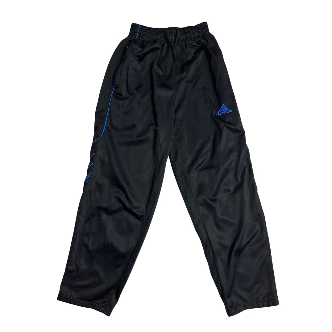 Adidas® Black Track Trousers with Blue Detail ⚡(S)
