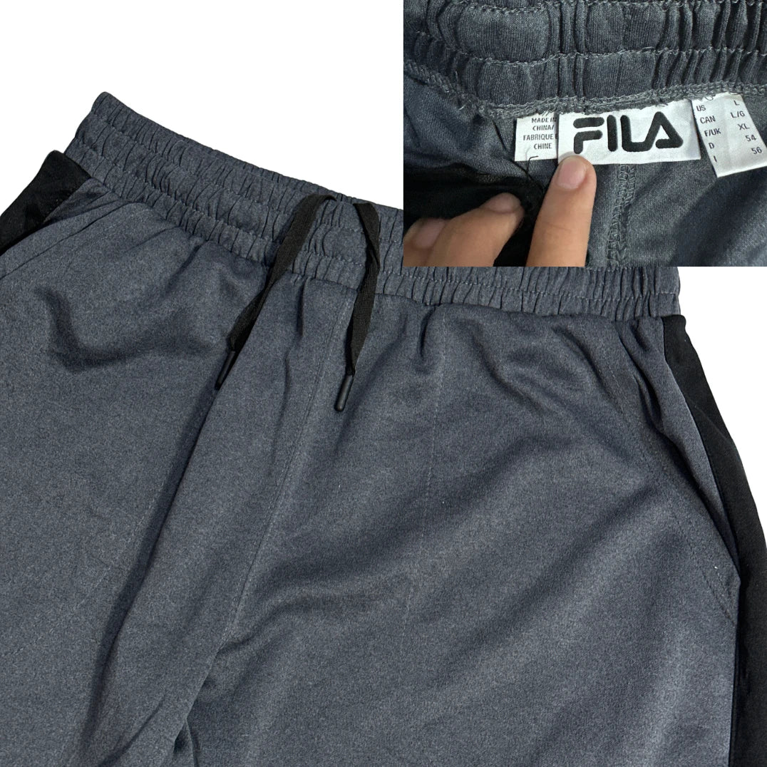 Fila® Charcoal Tapered Jogger Trousers(L)