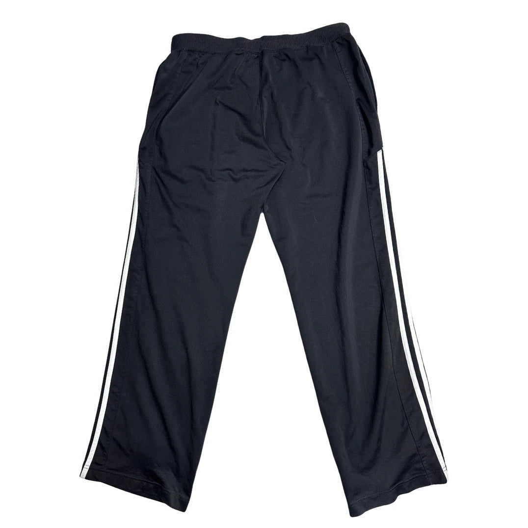 Adidas® Black Three Stripe Cropped Sports Trousers(L)