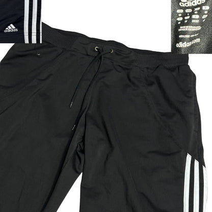 Adidas® Black Three Stripe Cropped Sports Trousers(L)