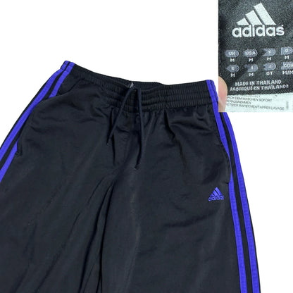 Adidas® Black Purple Side Stripe Track Trousers (M)