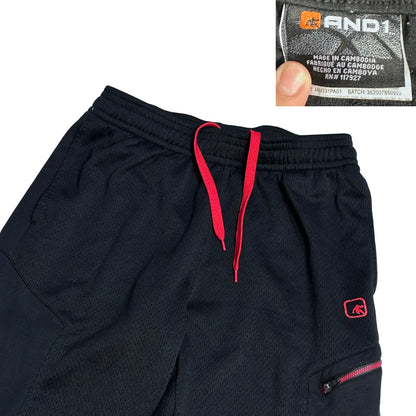AND1® Black Red Performance Track Trousers ❤️🖤(M)