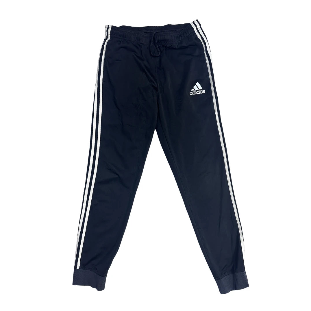 Adidas® Black White Striped Athletic Track Trousers