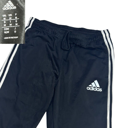 Adidas® Black White Striped Athletic Track Trousers