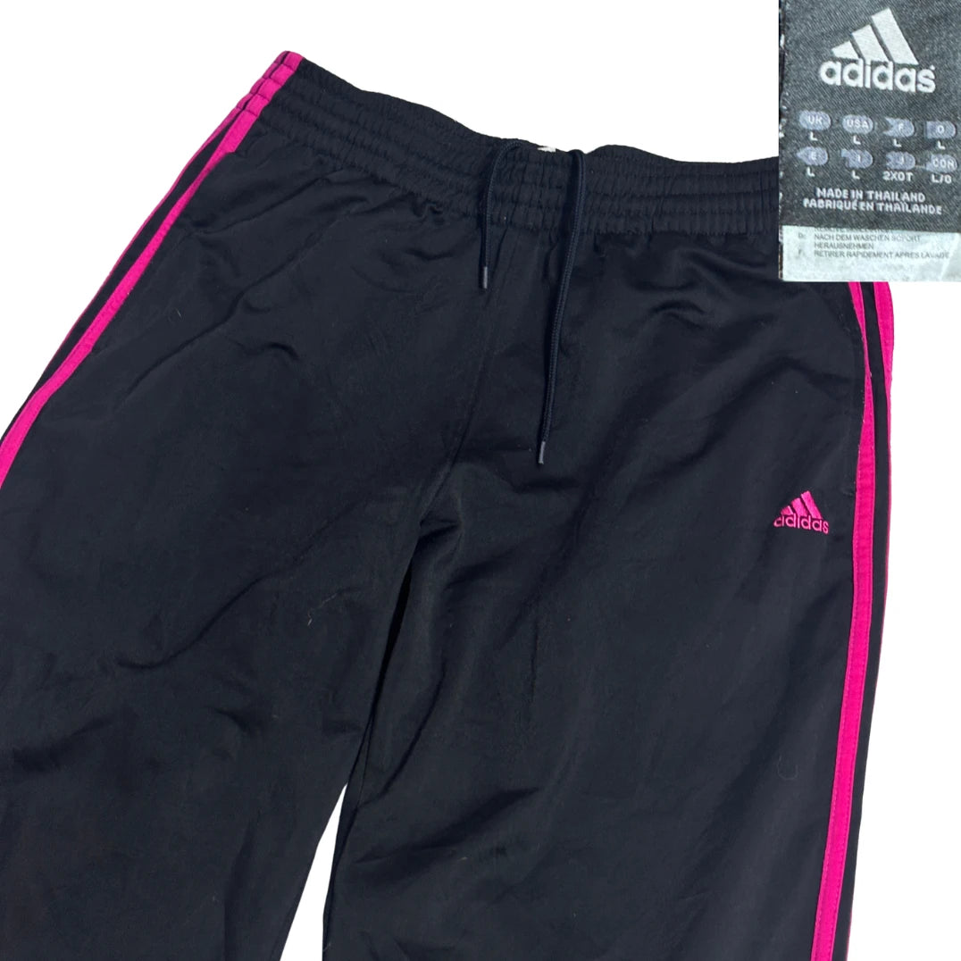 Adidas® Black Pink Athletic Track Trousers 💖(L)