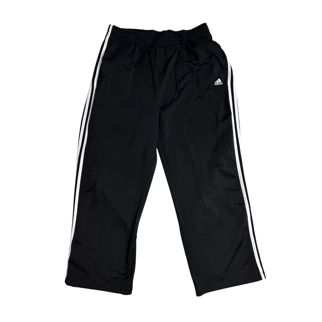Adidas® Black Three Stripe Athletic Track Trousers(XL)