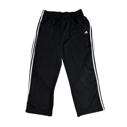 Adidas® Black Three Stripe Athletic Track Trousers(XL)