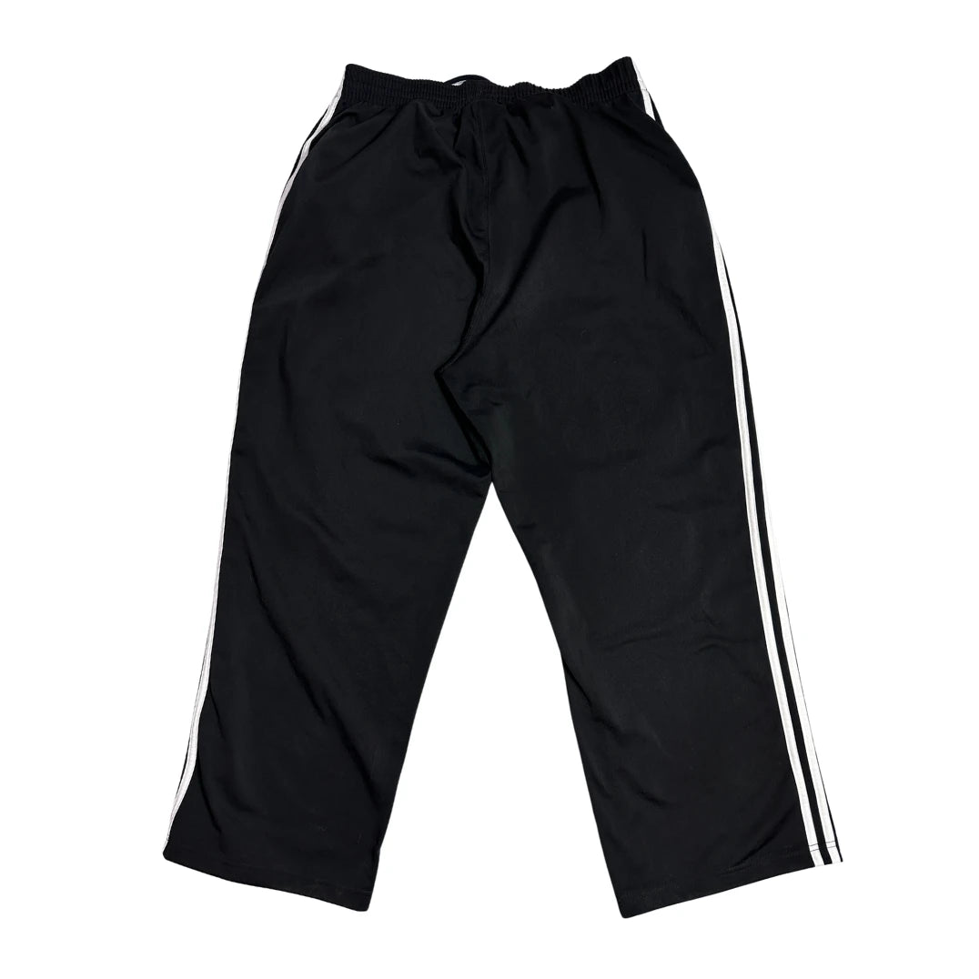 Adidas® Black Three Stripe Athletic Track Trousers(XL)