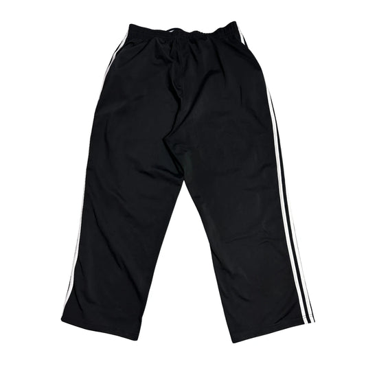 Adidas® Black Three Stripe Athletic Track Trousers(XL)