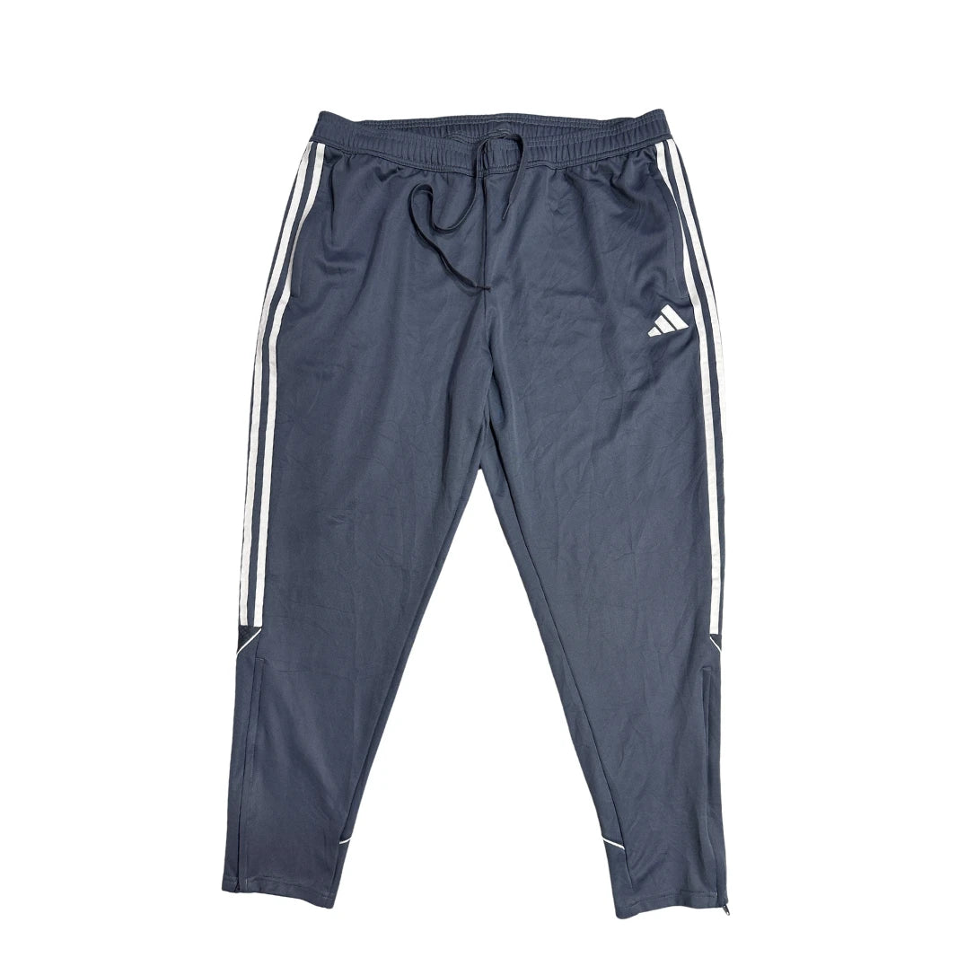 Adidas® Grey Three Stripe Cropped Track Trousers(2XL)