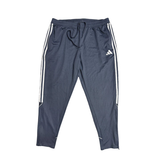 Adidas® Grey Three Stripe Cropped Track Trousers(2XL)