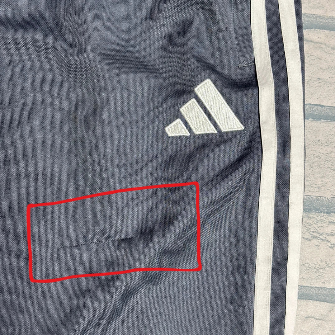 Adidas® Grey Three Stripe Cropped Track Trousers(2XL)