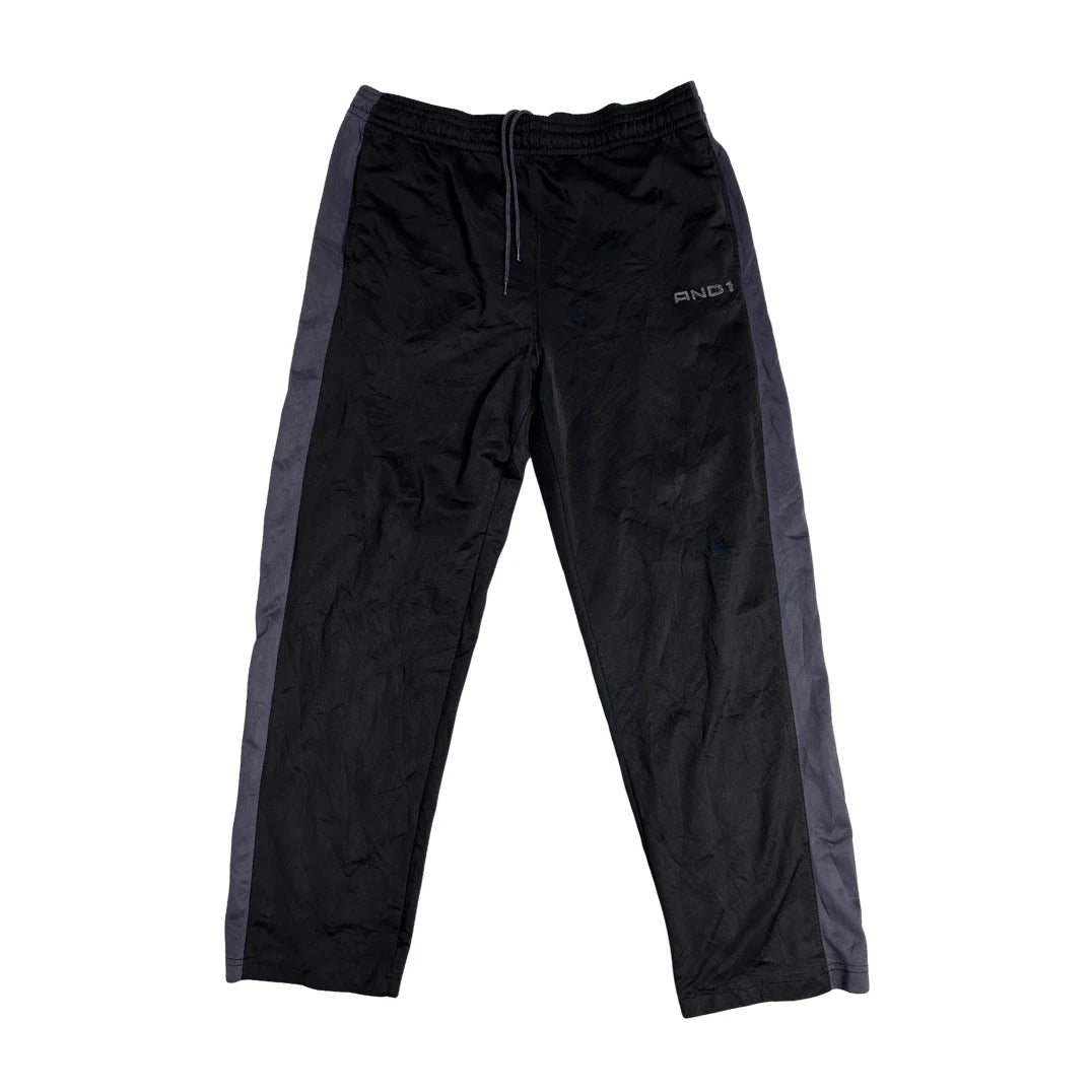 AND1® Black Athletic Track Trousers(L)