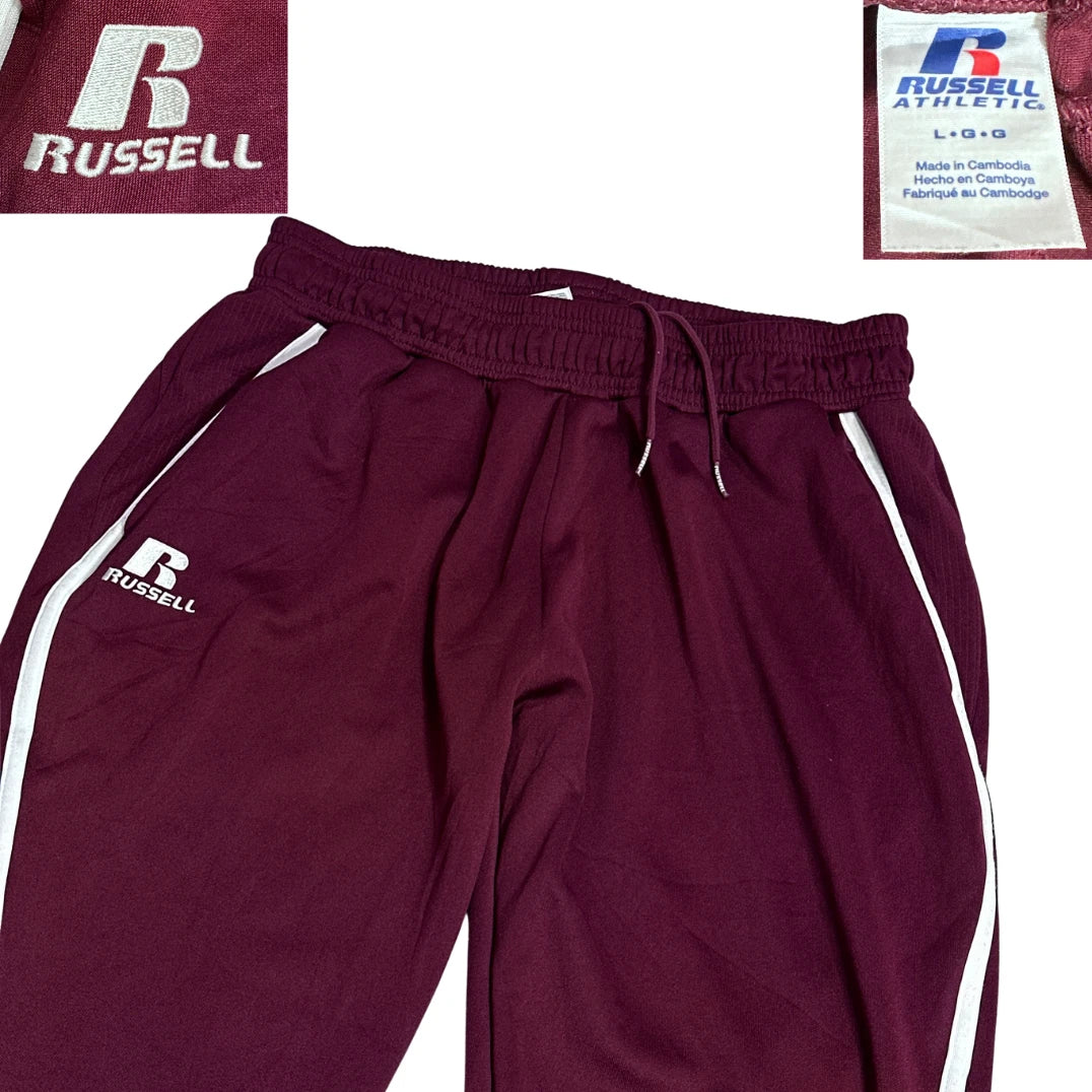 Russell® Maroon Athletic Track Trousers(L)