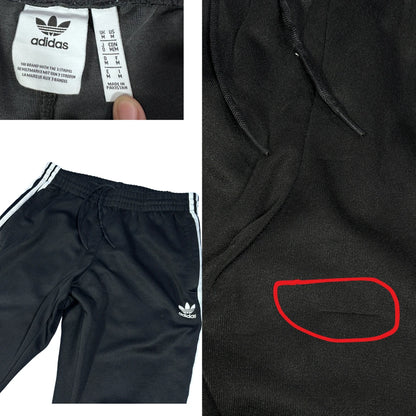 Adidas® Black Three Stripe Jogger Pants(M)