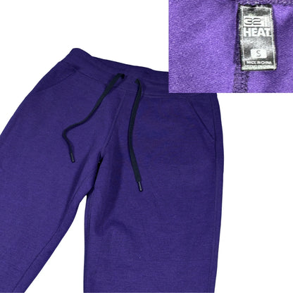 32 Heat® Purple Fleece Jogger Pants(S)
