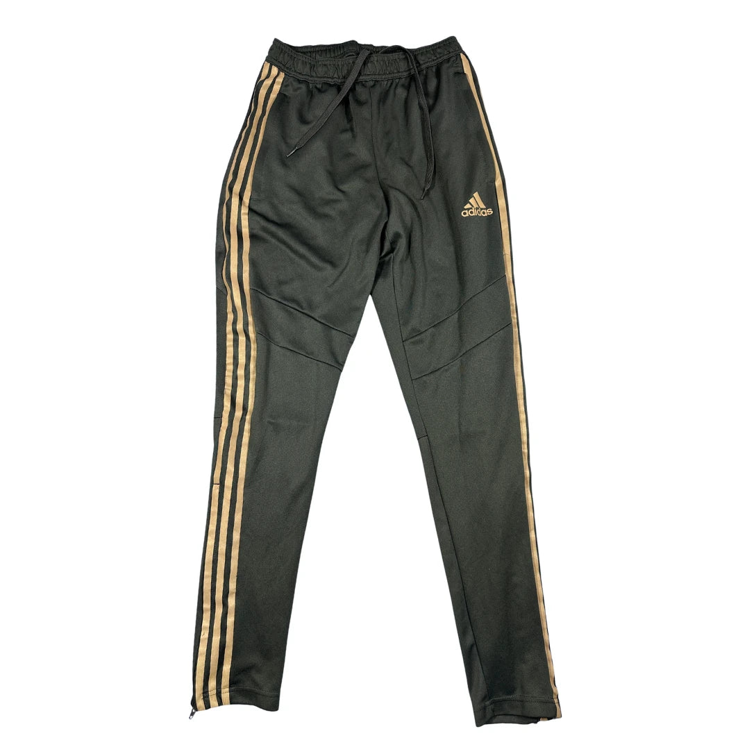 Adidas® Black Gold Stripe Athletic Track Pants (S)