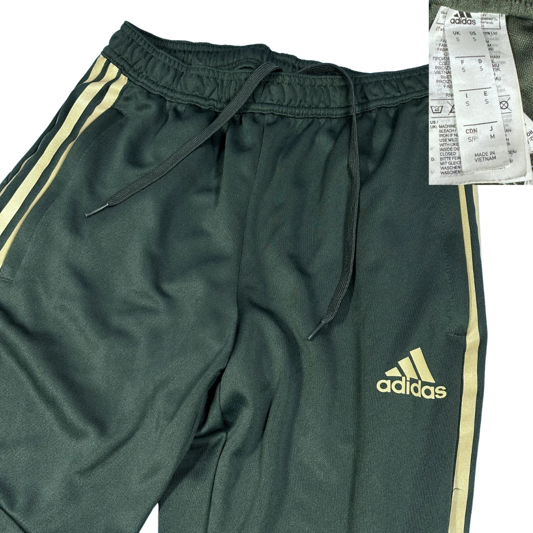 Adidas® Black Gold Stripe Athletic Track Pants (S)