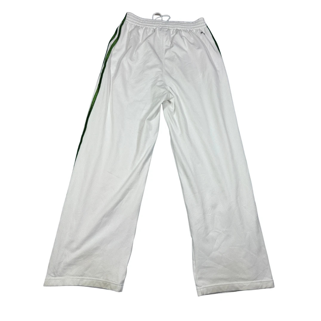 Adidas® White Green Stripe Track Trousers(L)