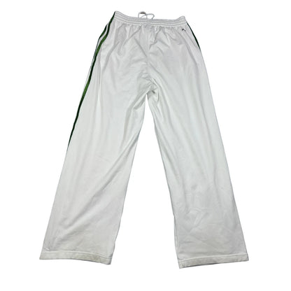 Adidas® White Green Stripe Track Trousers(L)