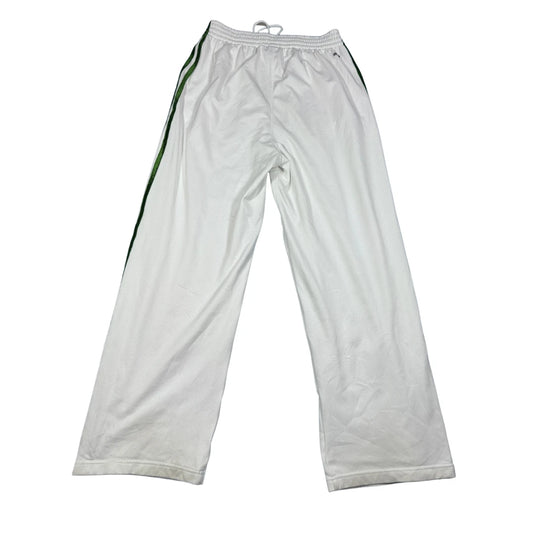 Adidas® White Green Stripe Track Trousers(L)