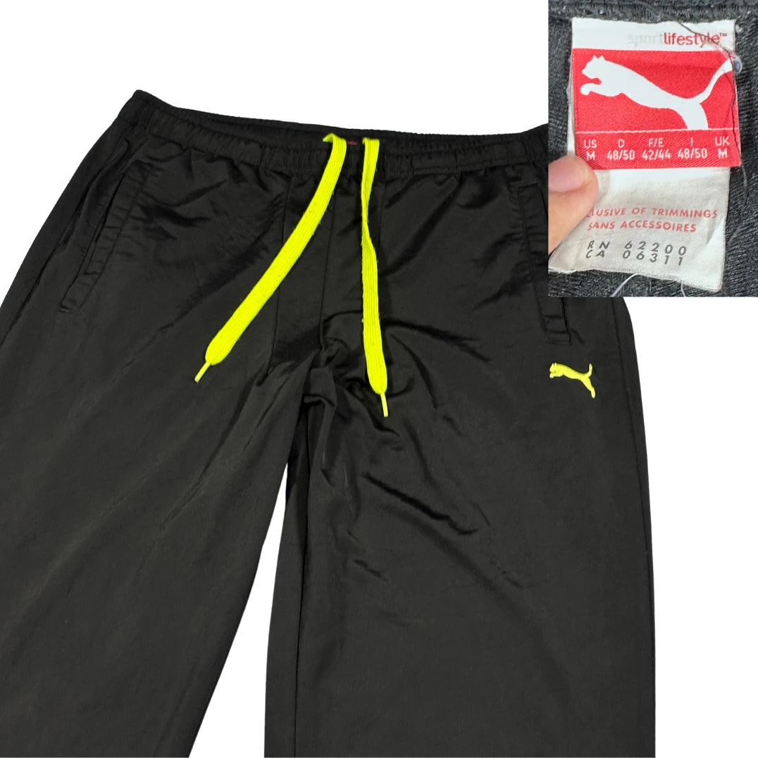 Puma® Black Lifestyle Straight Leg Track Pants(M)