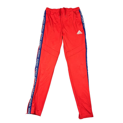 Adidas® Red Tapered Training Track Pants(S)