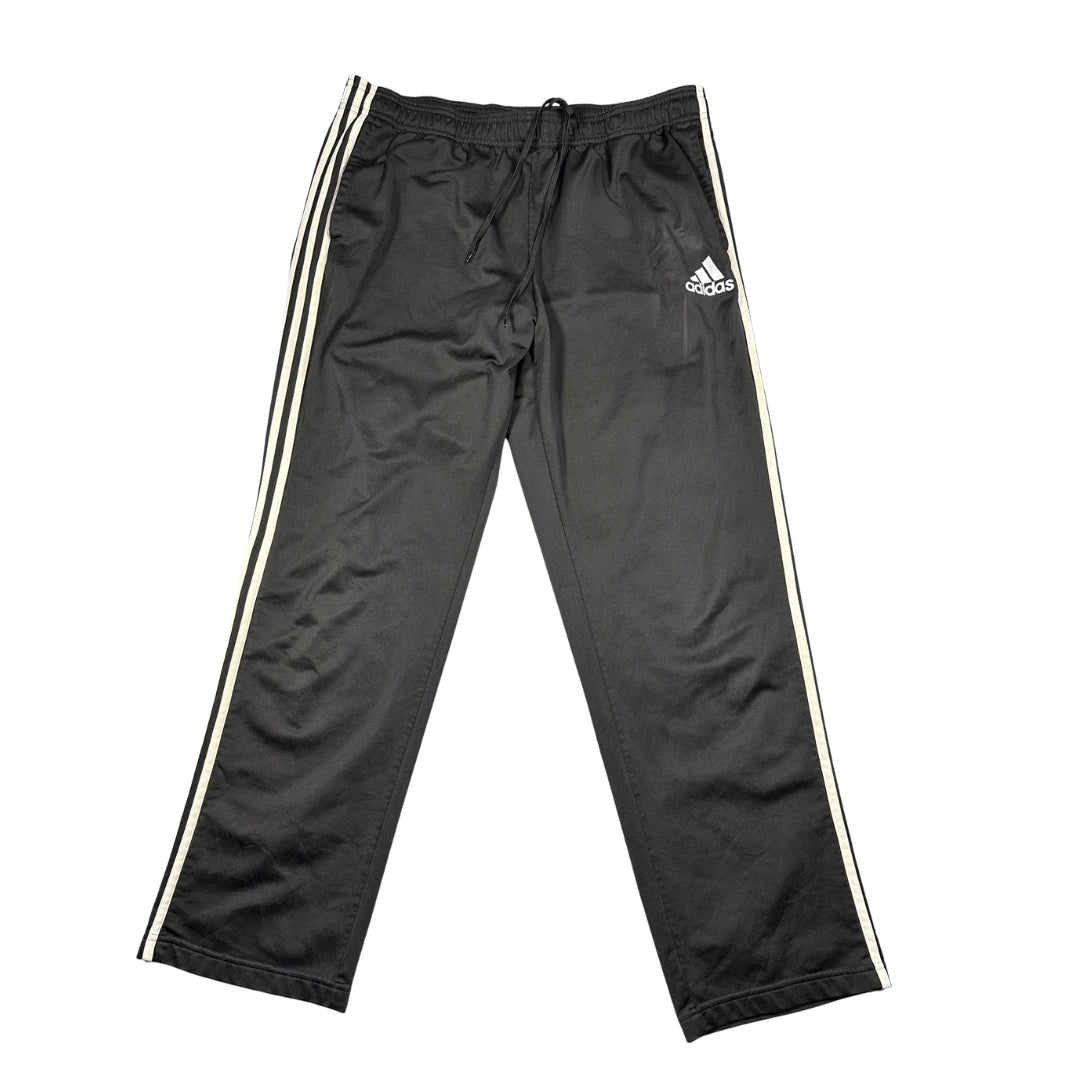 Adidas® Black Three-Stripes Track Pants(XL)