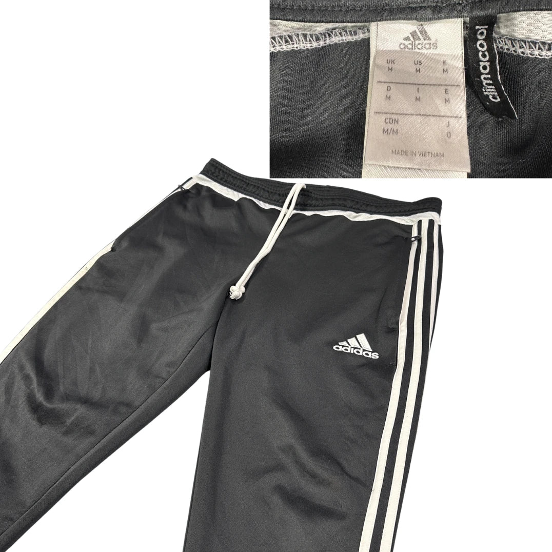 Adidas® Black Three Stripe Track Pants(M)