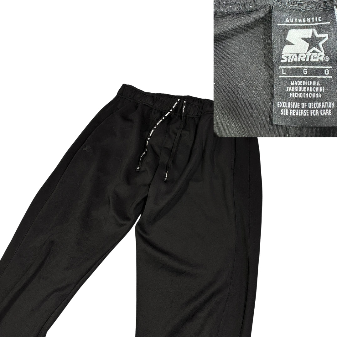 Starter® Black Athletic Track Pants(L)