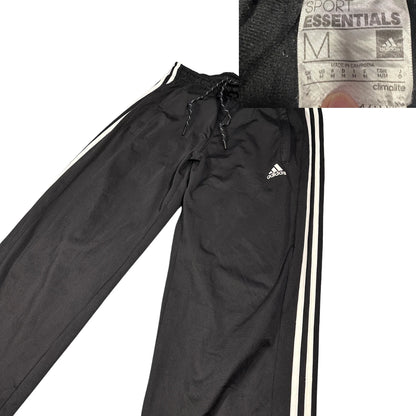 Adidas® Black Three Stripe Track Pants(M)