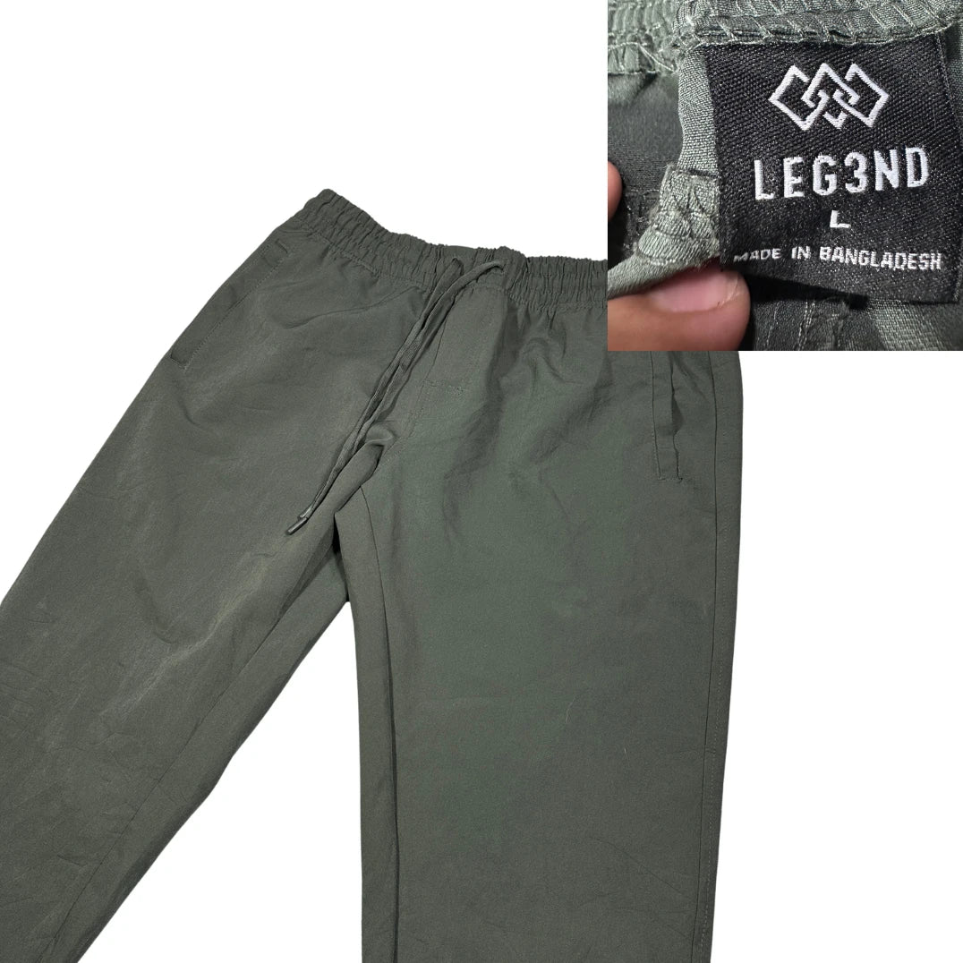 LEG3ND® Olive Green Jogger Trousers(L)