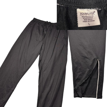Young USA® Black Athletic Track Pants(L)