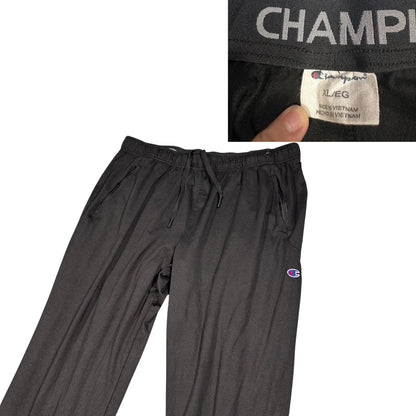Champion® Black Athletic Track Pants(XL)