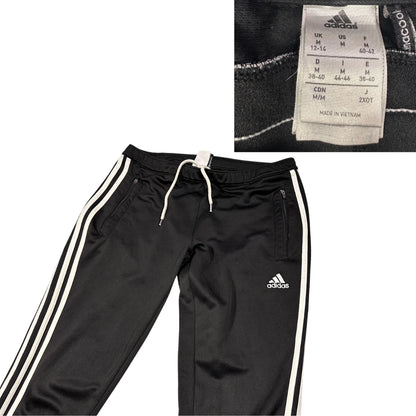 Adidas® Black Three Stripe Training Pants(M)