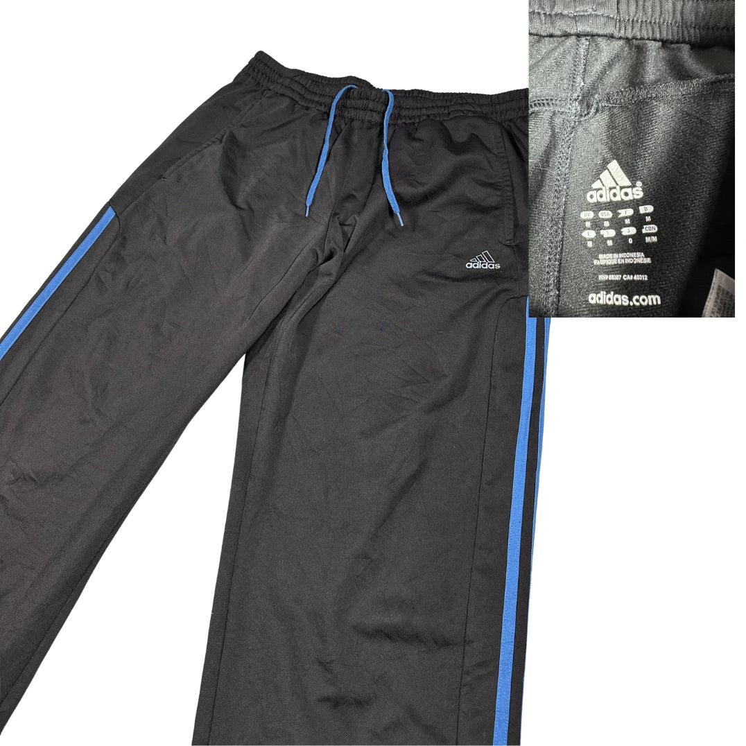 Adidas® Black Blue Performance Track Trousers(M)