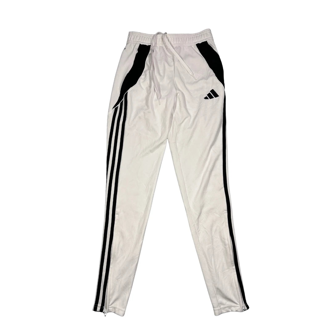 Adidas® White Three-Stripe Training Track Pants(XS)