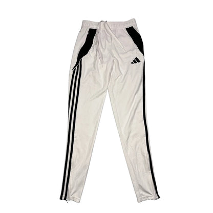 Adidas® White Three-Stripe Training Track Pants(XS)