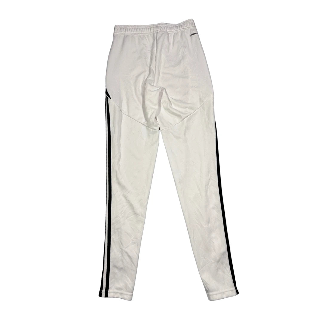 Adidas® White Three-Stripe Training Track Pants(XS)