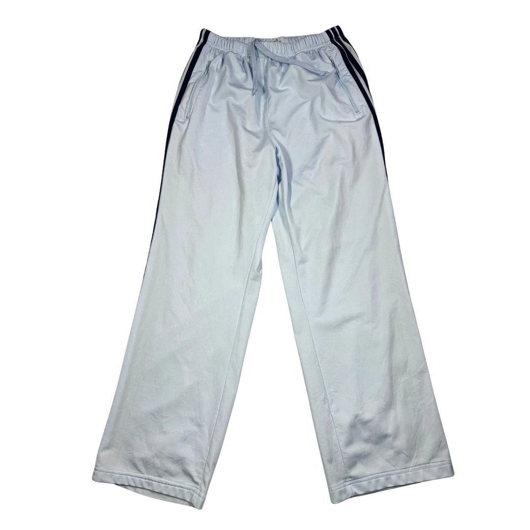 Adidas® Light Blue Wide-Leg Track Pants(M)