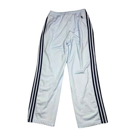 Adidas® Light Blue Wide-Leg Track Pants(M)