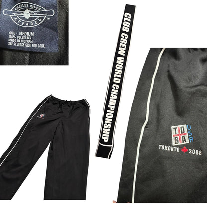 Charles River Apparel® Black Athletic Track Pants(M)