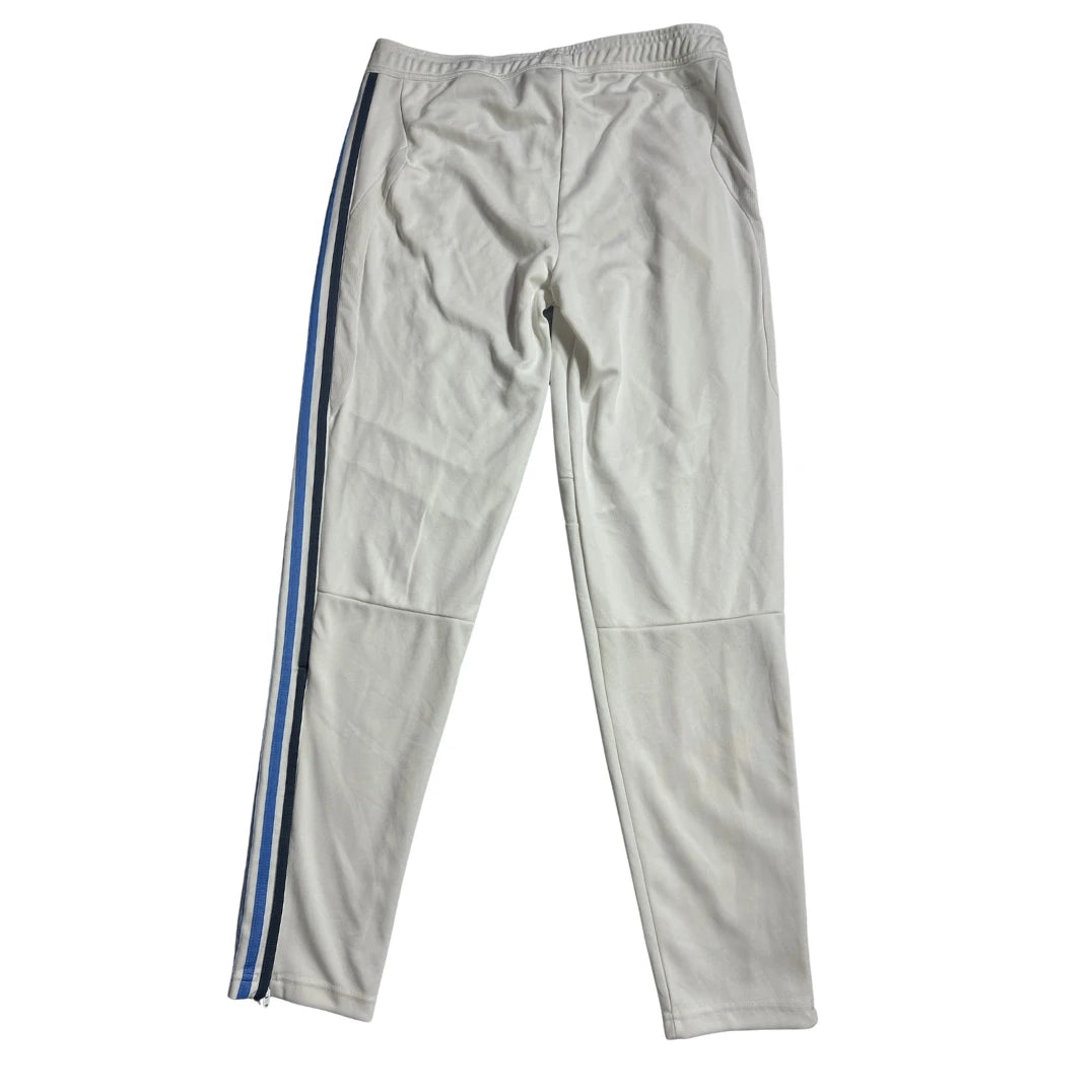 Adidas® White Blue Training Track Pants(L)