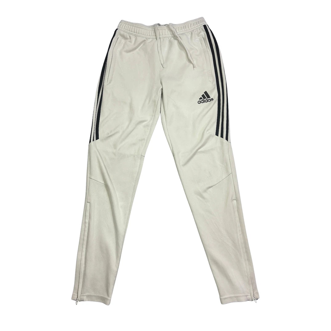 Adidas® White Tapered Training Track Pants(S)