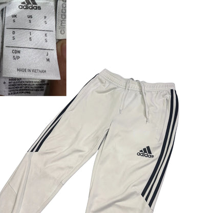 Adidas® White Tapered Training Track Pants(S)