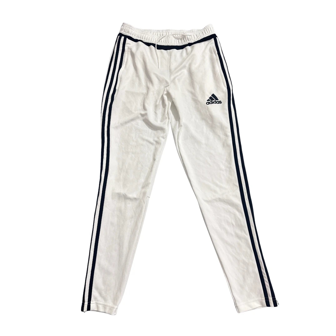Adidas® White Three Stripe Track Pants(M)