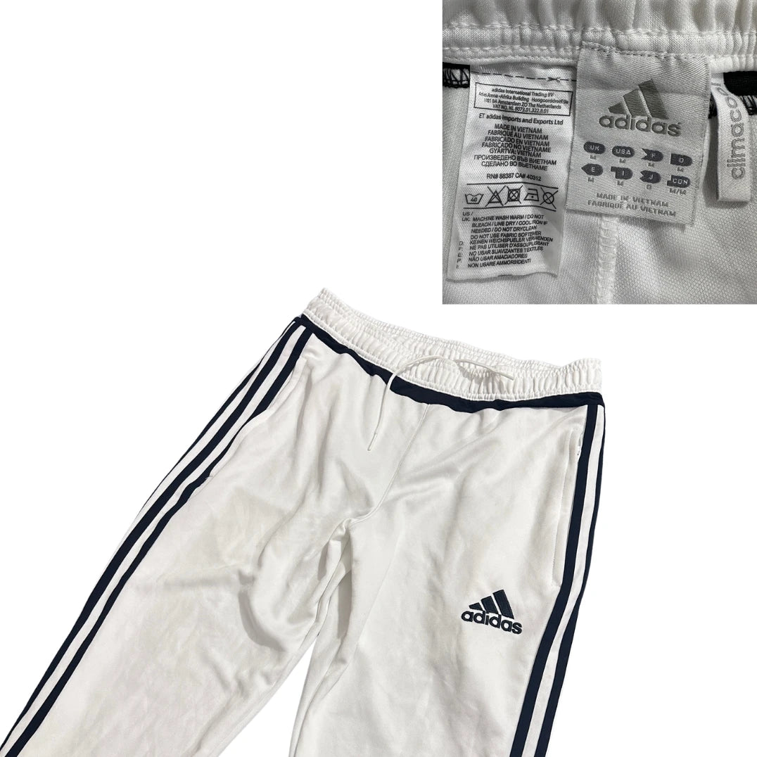 Adidas® White Three Stripe Track Pants(M)