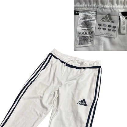 Adidas® White Three Stripe Track Pants(M)