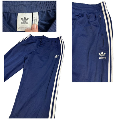adidas® Blue Three Stripe Track Pants(L)